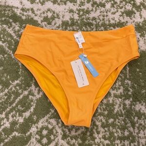 Cupshe High-Waist Bikini Bottoms - Tangerine Orange